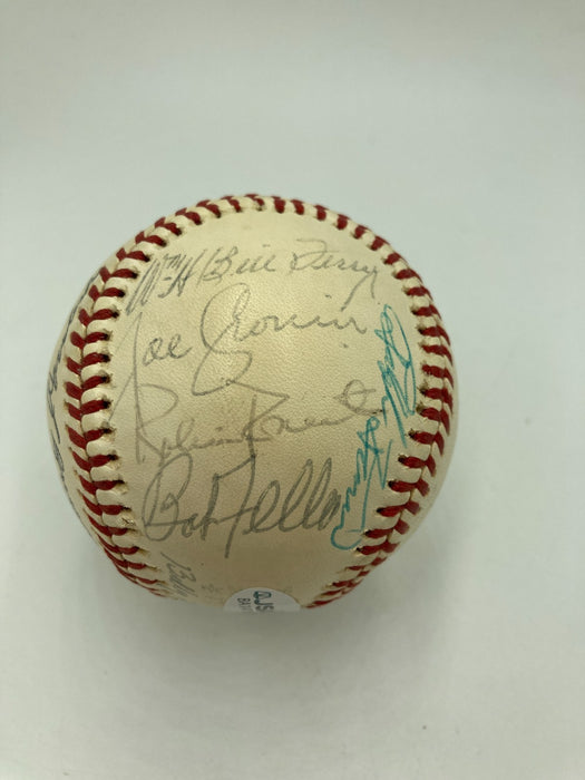 1976 HOF Induction Signed Baseball Lloyd Waner Stan Coveleski Rube Marquard JSA