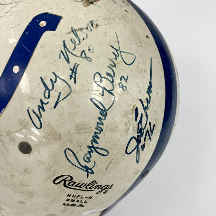 Johnny Unitas Baltimore Colts HOF Legends Multi Signed Vintage 1960's Helmet JSA