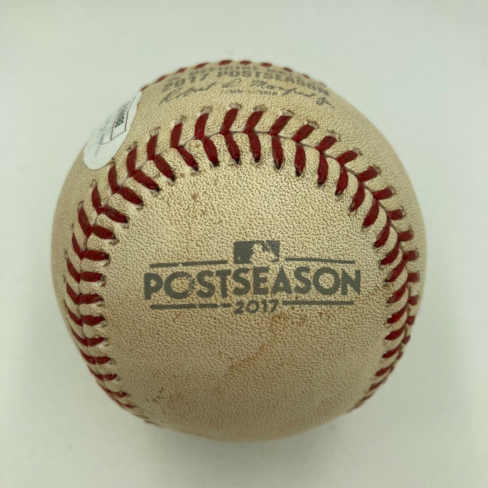 Justin Verlander #35 2017 Postseason Signed Game Used MLB Baseball JSA COA RARE