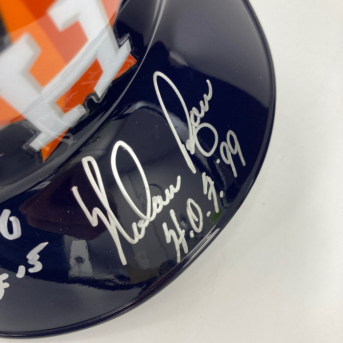 Nolan Ryan Jeff Bagwell Craig Biggio Houston Astros Legends Signed Helmet JSA
