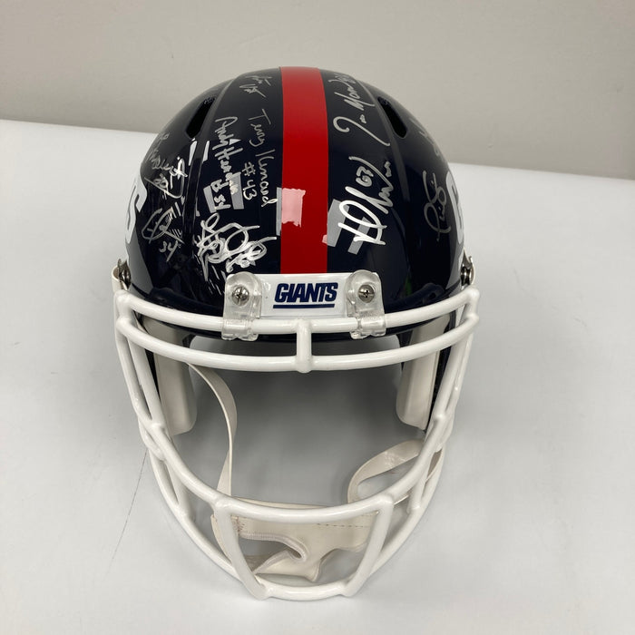 1986 New York Giants Super Bowl Champs Team Signed Full Size Helmet 26 Sigs JSA