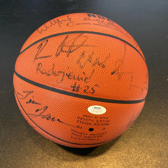 Elton Brand Steve Francis Baron Davis 1999 NBA Draft Signed Basketball JSA COA