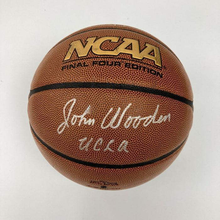John Wooden "UCLA" Signed Rawlings NCAA Basketball JSA COA