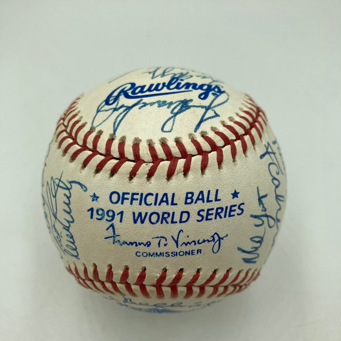 1991 Atlanta Braves NL Champs Team Signed World Series Baseball 31 Sigs JSA COA