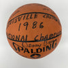 1985-86 Louisville Cardinals NCAA Champs Team Signed Basketball JSA COA