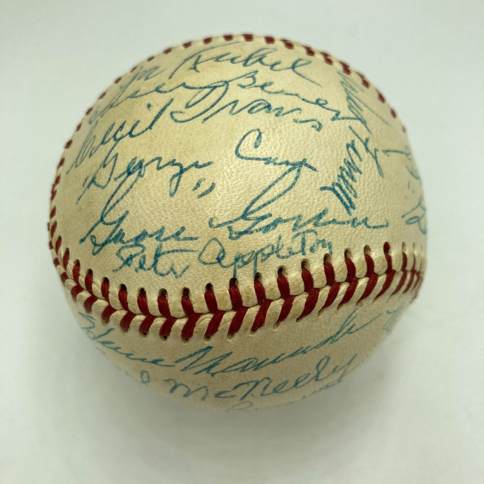 Washington Senators Legends Signed Baseball Moe Berg Goose Goslin 31 Sigs PSA