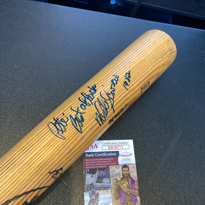 Mike Scioscia Signed 1970's Louisville Slugger Game Used Baseball Bat JSA COA