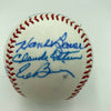 Hall Of Fame Multi Signed Cracker Jack Old Timers Game Baseball Beckett COA