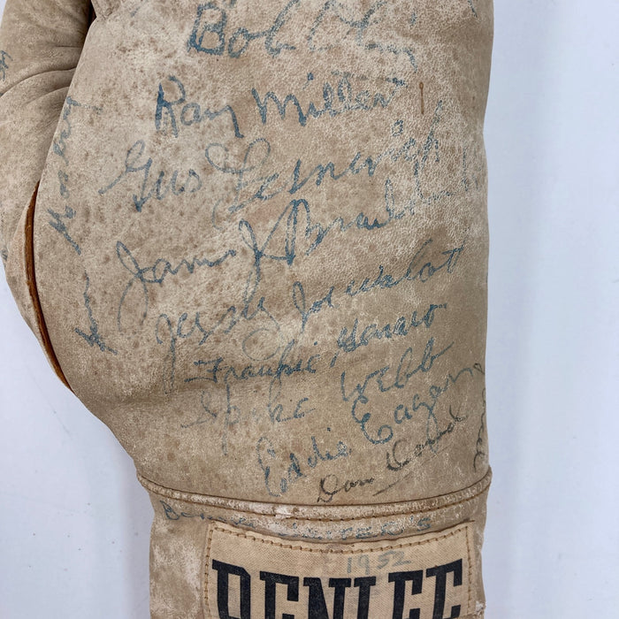 Abe Attell James Braddock Boxing Legends Signed Boxing Glove 23 Sigs JSA COA