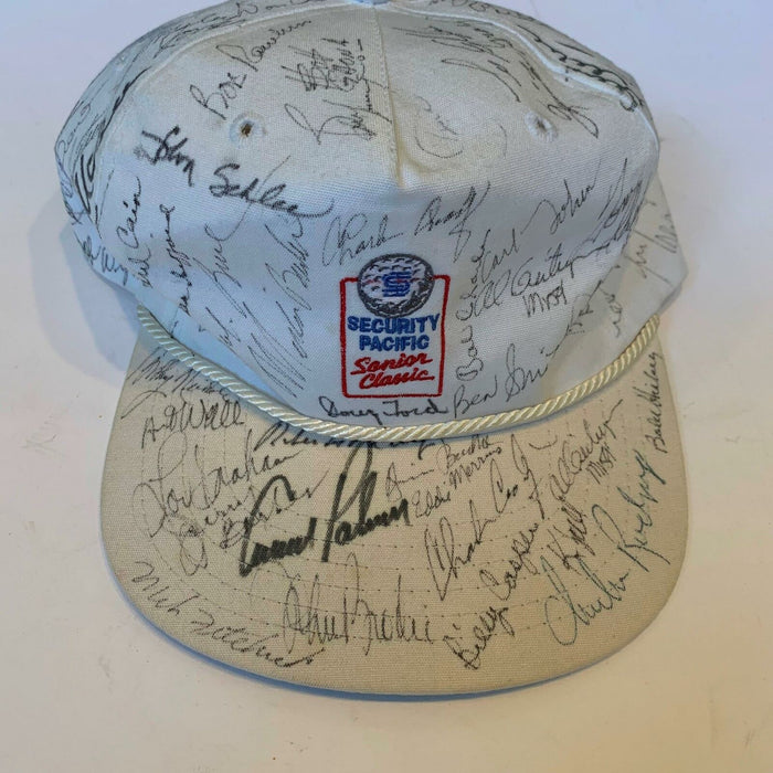 1990 Security Pacific Classic PGA Signed Hat 65+ Sigs Arnold Palmer JSA COA