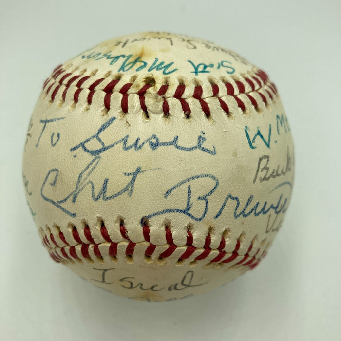 Satchel Paige Hilton Smith Negro League HOF Multi Signed Baseball JSA COA