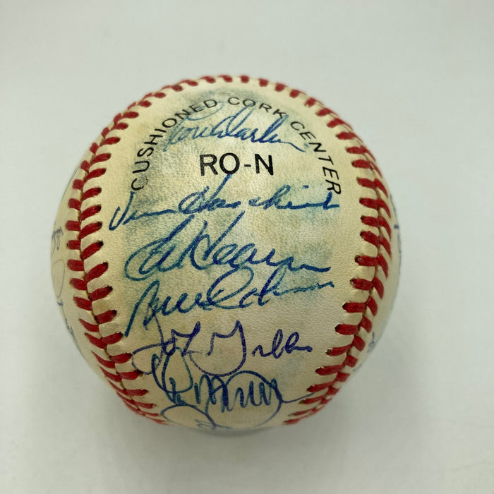 1986 New York Mets World Series Champs Team Signed Vintage NL Baseball JSA COA