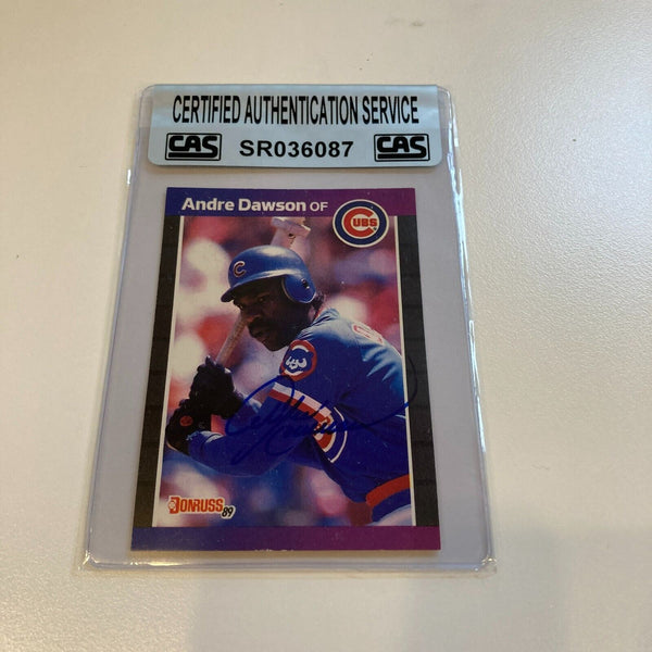 1989 Donruss Andre Dawson Signed Baseball Card CAS Certified Auto
