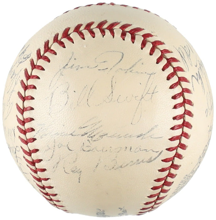 Arky Vaughan Lloyd Waner Paul Waner Heinie Manush 1938 Signed Baseball JSA COA