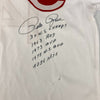 Pete Rose Signed Heavily Inscribed STATS Cincinnati Reds Jersey JSA COA