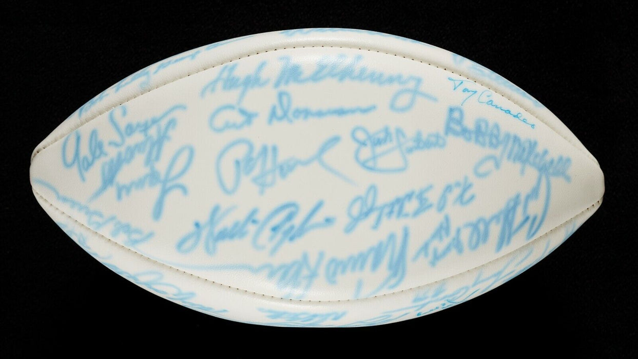 Johnny Unitas Walter Payton Bart Starr HOF Legends Signed Football Beckett COA