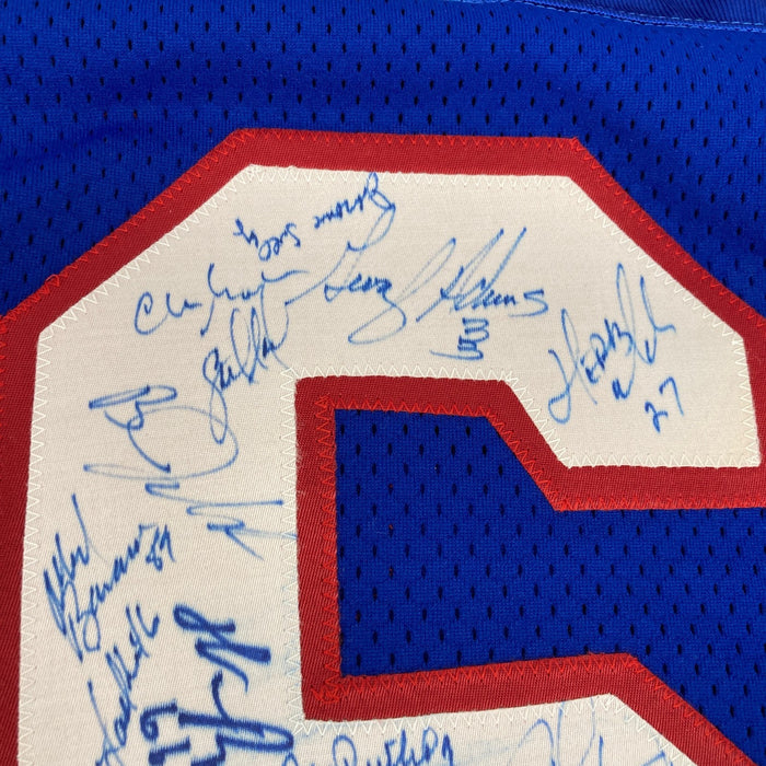 1986 New York Giants Super Bowl Champs Team Signed Jersey 44 Sigs JSA COA