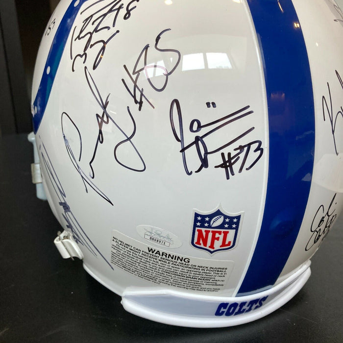 Peyton Manning 2010 Indianapolis Colts Team Signed Authentic Game Helmet JSA COA