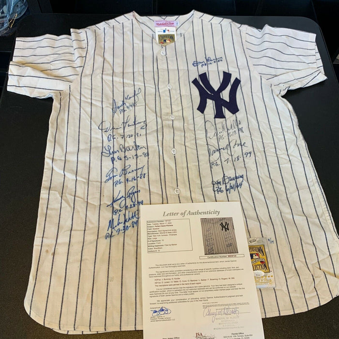 Rare Perfect Game Pitchers Signed Jersey 10 Sigs With Sandy Koufax JSA COA