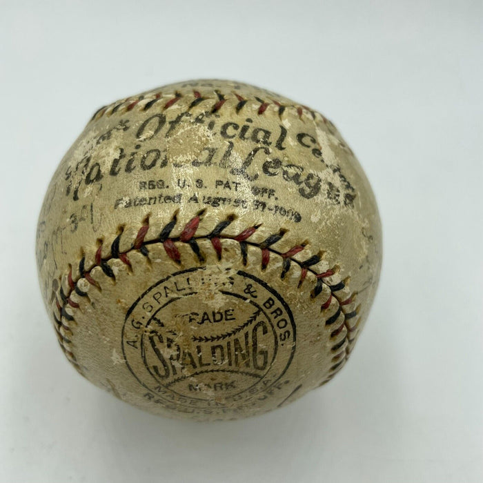 Historic 1921 Cleveland Indians Team Signed Baseball With Tris Speaker PSA DNA