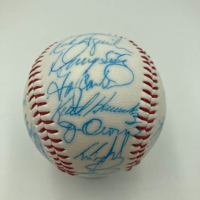 Vintage 1986 New York Mets World Series Champs Team Signed Baseball JSA COA