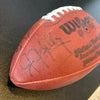 John Elway Dan Marino Jim Kelly Quarterback Greats Signed Game Football JSA COA