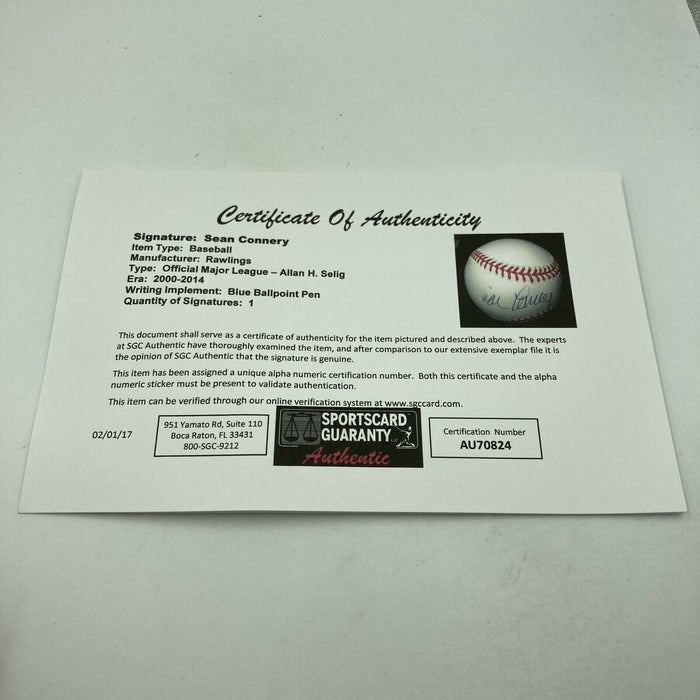 Sean Connery James Bond Single Signed Autographed Baseball JSA COA RARE