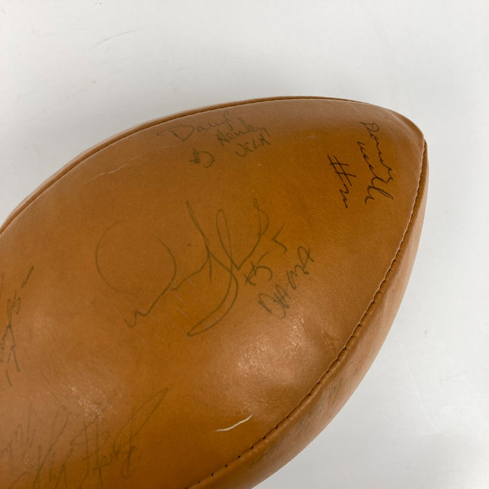 Barry Sanders Deion Sanders Rookie 1988 All America Team Signed Football JSA COA