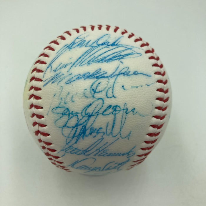 Vintage 1986 New York Mets World Series Champs Team Signed Baseball JSA COA