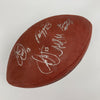 2001 New England Patriots Team Signed Football Tom Brady First Super Bowl BAS