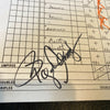 Roger Clemens 20 Strikeout Game Signed "Game Used" Broadcast Scorecard Beckett