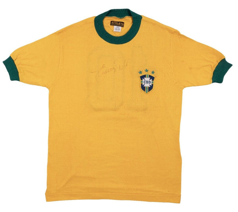 Pele Signed 1970 Brazil National Team Game Issued Jersey PSA DNA & SIA COA