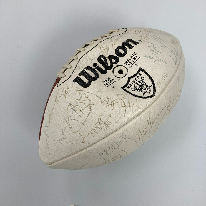 1984 Oakland Raiders Team Signed NFL Wilson Football 50+ Sigs JSA COA