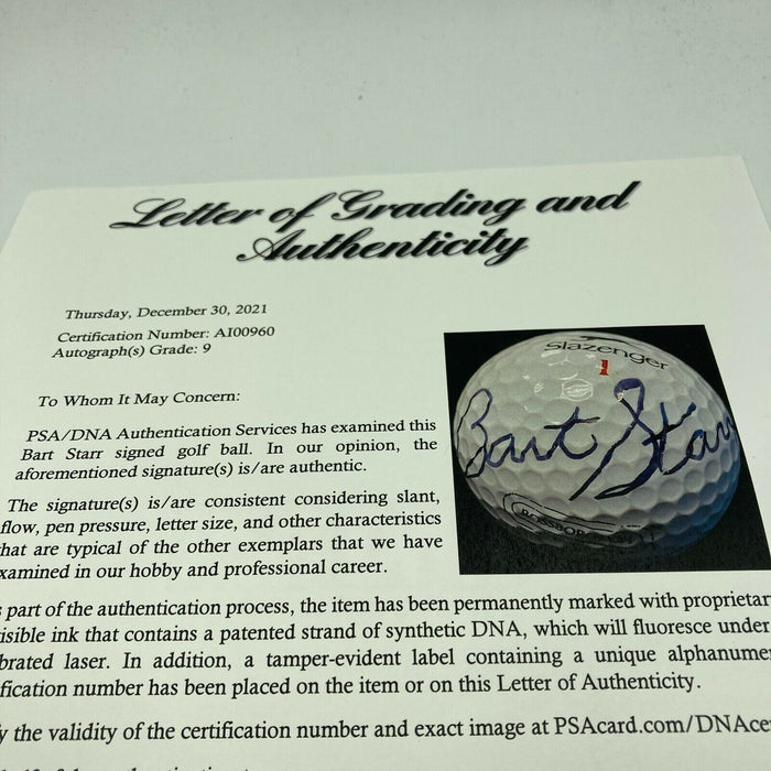 Bart Starr Signed Autographed Golf Ball PSA DNA Graded MINT 9 Green Bay Packers
