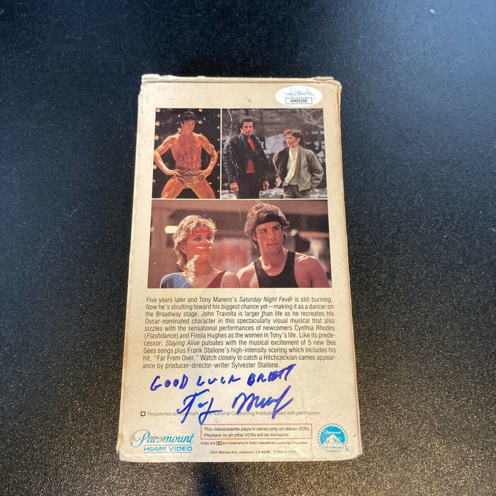 Tony Munafo Signed Vintage Staying Alive VHS Movie With JSA COA
