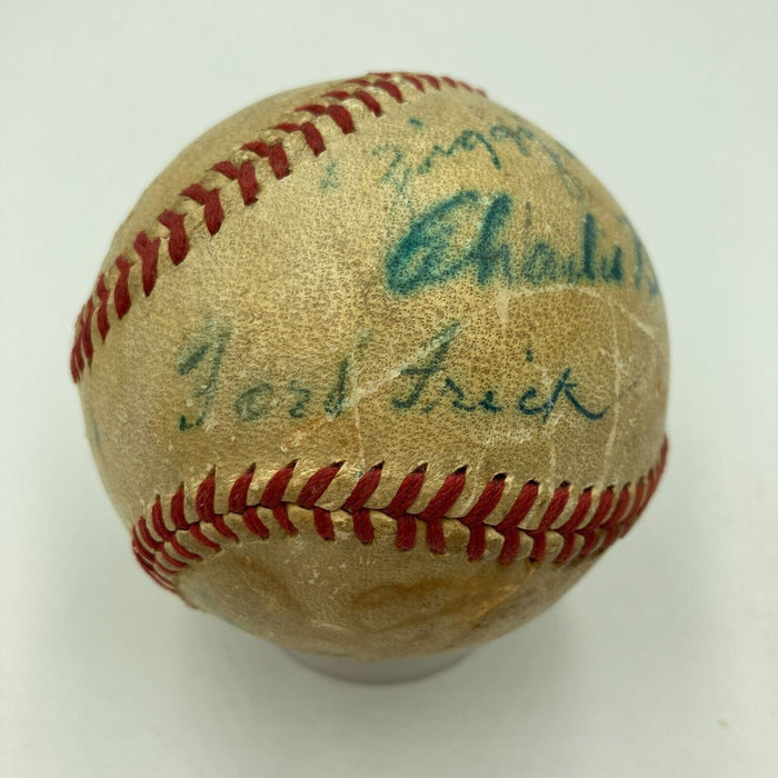 1940's World Series Umpires Signed Game Used Baseball With Ford Frick