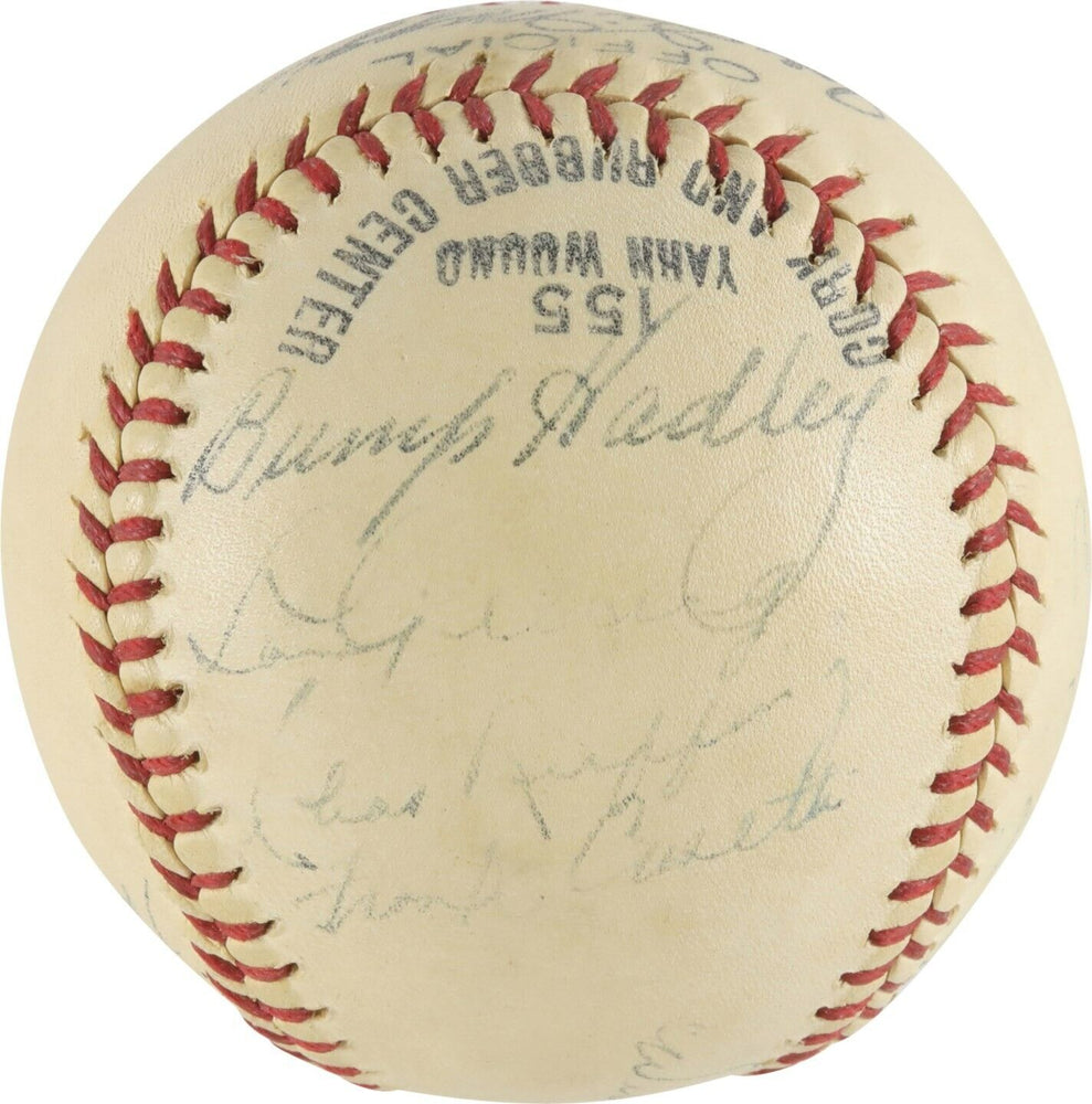 Lou Gehrig 1939 New York Yankees World Series Champs Team Signed Baseball PSA