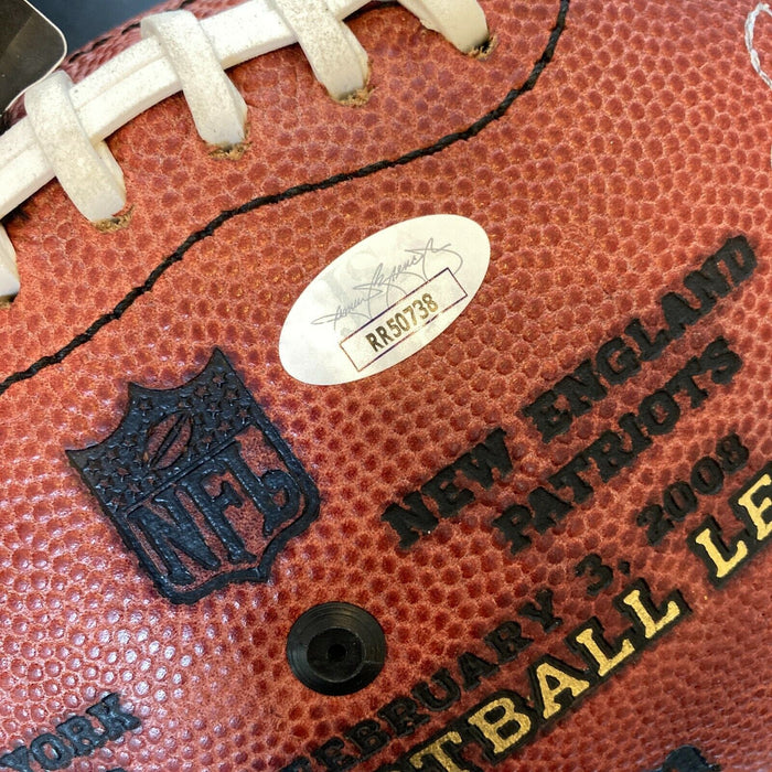 Stephen Baker & David Tyree Signed Official Super Bowl XLII Football JSA COA