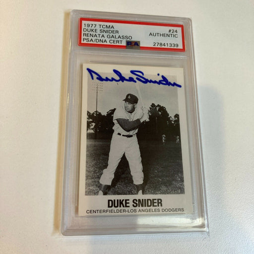 1977 TCMA Duke Snider Signed Autographed Baseball Card PSA DNA
