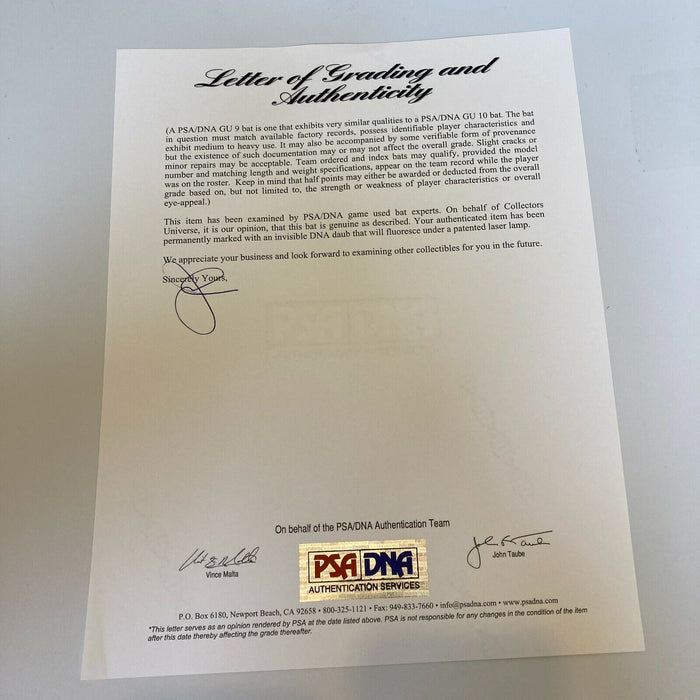 Derek Jeter Signed 2012 Game Used Baseball Bat PSA DNA 9.5 New York Yankees