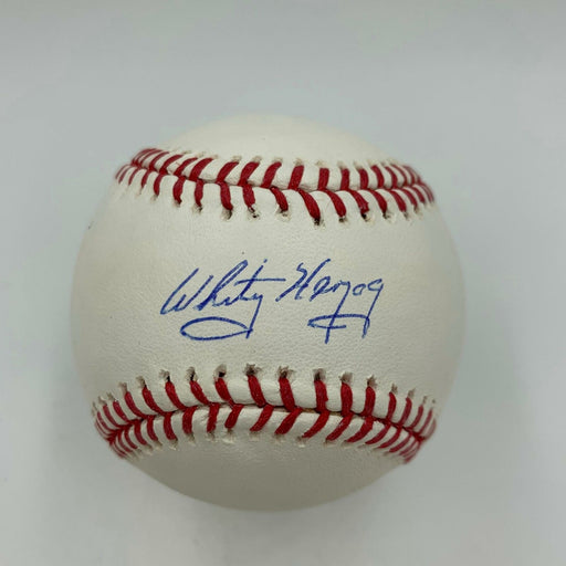 Whitey Herzog Signed Major League Baseball PSA DNA COA Graded Mint 9