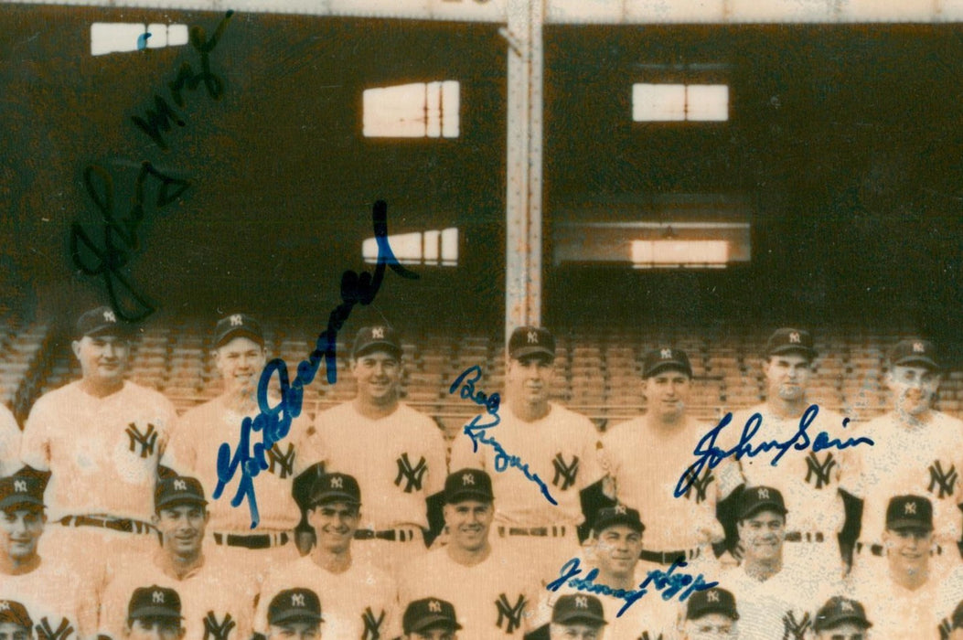 1951 Yankees W.S. Champs Team Signed Photo Mickey Mantle & Joe Dimaggio PSA DNA
