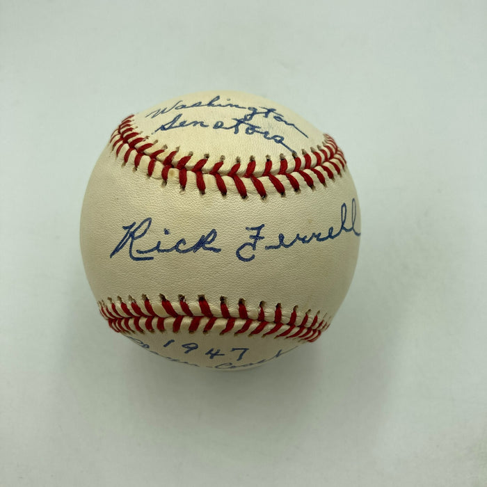Rick Ferrell Full Name Signed Heavily Inscribed American League Baseball JSA COA