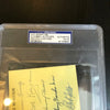 Extraordinary 1910's-1950's No Hitter Pitchers Signed Card 10 Signatures PSA DNA