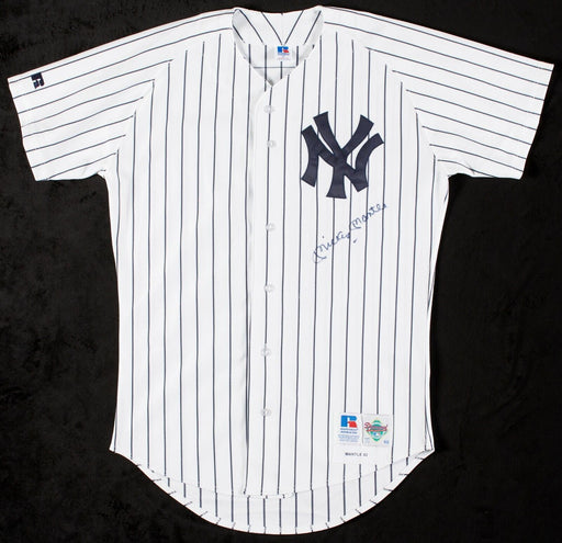 Mickey Mantle Signed 1992 New York Yankees Old Timers Day Game Jersey Beckett