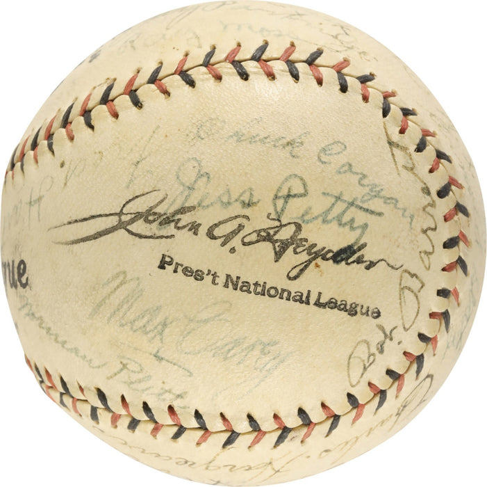 1927 Dodgers Team Signed Baseball Wilbert Robinson Max Carey Dazzy Vance PSA DNA