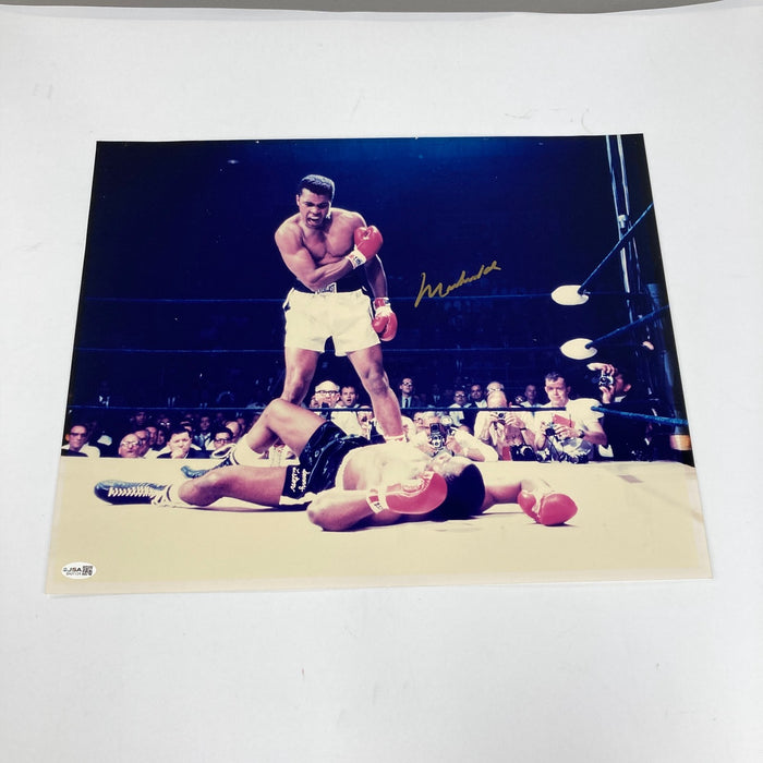 Muhammad Ali Signed 16x20 Photo VS. Sonny Liston JSA COA