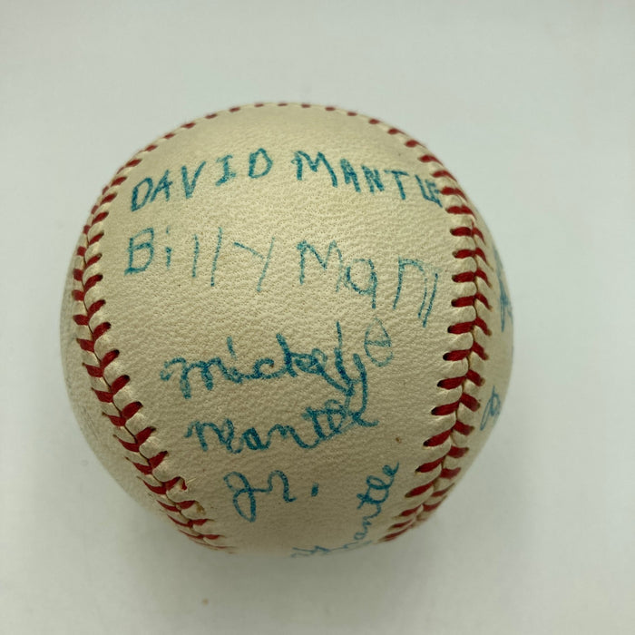 Mickey Mantle Family Wife & Children Signed 1960 American League Baseball PSA