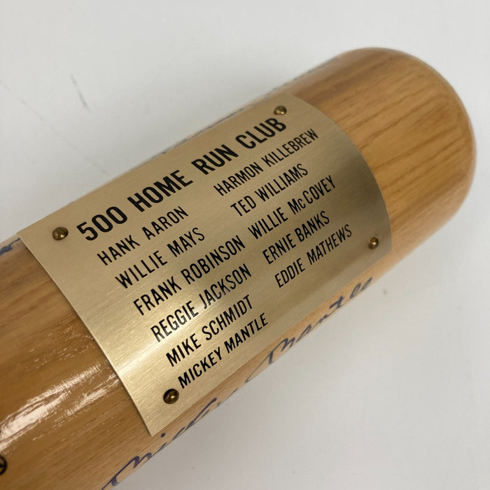 500 Home Run Club Signed Bat Mickey Mantle Ted Williams Willie Mays JSA COA
