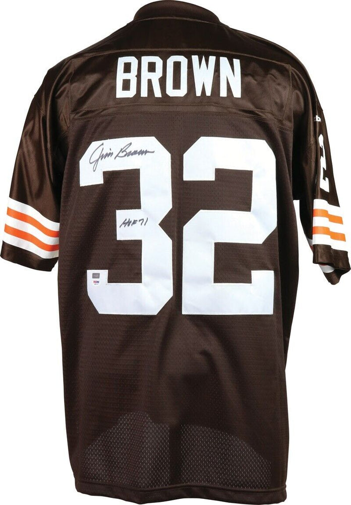 Jim Brown "Hall Of Fame 1971" Signed Cleveland Browns Authentic Jersey PSA DNA